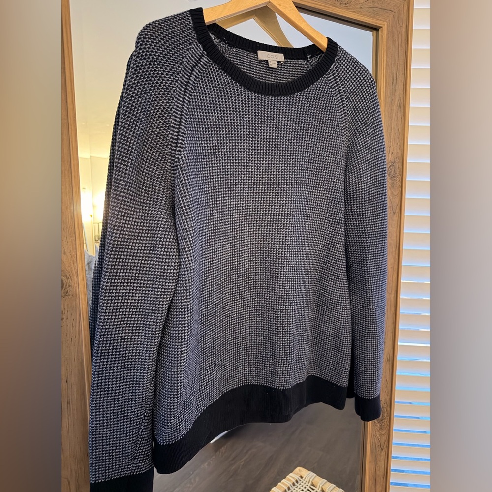 COS Black and Gray Crewneck Sweater